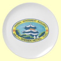 CHOSEN HOTEL Chosen Government Railways, Seoul plates