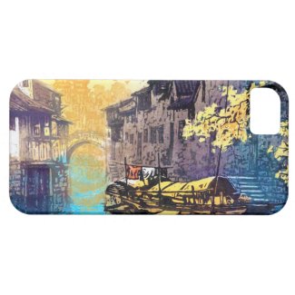 Chou Xing Hua Suzhou Scenery river sunset painting iPhone 5 Case