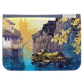 Chou Xing Hua Suzhou Scenery river sunset painting Kindle 3G Covers