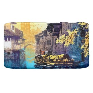 Chou Xing Hua Suzhou Scenery river sunset painting Motorola Droid RAZR Case