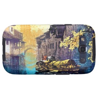 Chou Xing Hua Suzhou Scenery river sunset painting Samsung Galaxy S3 Cover