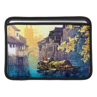 Chou Xing Hua Suzhou Scenery river sunset painting MacBook Air Sleeve