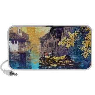 Chou Xing Hua Suzhou Scenery river sunset painting Travelling Speaker