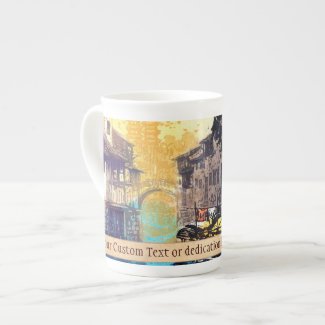 Chou Xing Hua Suzhou Scenery river sunset painting Porcelain Mug