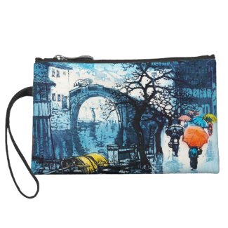 Chou Xing Hua Suzhou Scenery vintage chinese art Wristlet