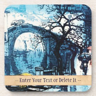 Chou Xing Hua Suzhou Scenery vintage chinese art Drink Coaster