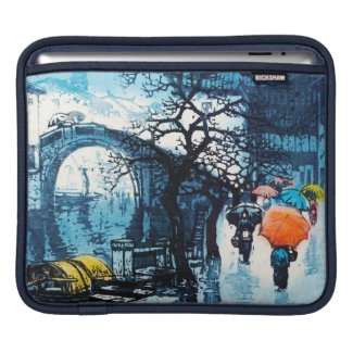 Chou Xing Hua Suzhou Scenery vintage chinese art Sleeve For iPads