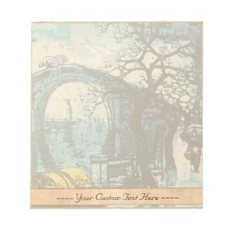 Chou Xing Hua Suzhou Scenery vintage chinese art Memo Notepads