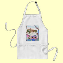 Chouette Owl Goes To Paris aprons