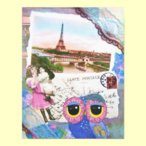 Chouette Owl Goes To Paris posters