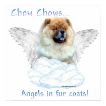 Chow Angel in Fur Coat Poster posters by GreyWolfCreation Chow Angel in Fur Coat Poster posters