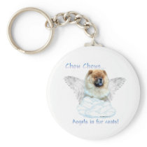 Chow Chow Angel Keychain