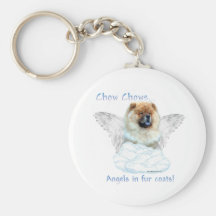 Chow Chow Angel Keychain