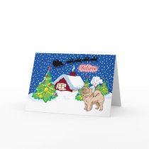 Chow Chow Believe In Santa Christmas cards