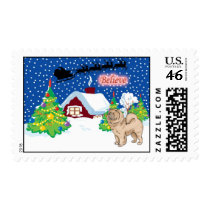 Chow Chow Believe In Santa postage
