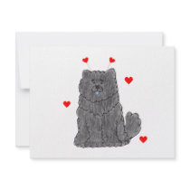 Chow Chow Black Valentine Ears invitations by giftsjustforuholiday Chow Chow Black Valentine Ears invitations