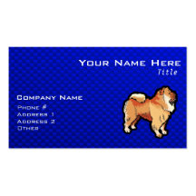 Chow Chow; Blue Business Card Template