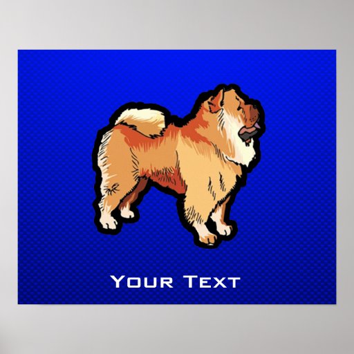 Chow Chow; Blue Poster
