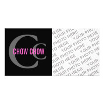 Chow Chow Breed Monogram Design Photo Card