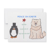 Chow Chow Cream Peace On Earth invitations by giftsjustforuholiday Chow Chow Cream Peace On Earth invitations