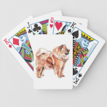 Chow Chow Dog Playing Cards