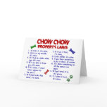 CHOW CHOW Property Laws Greeting Card