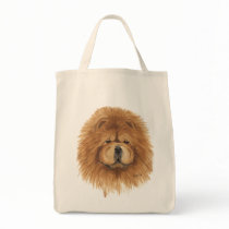Chow chow red  tote bag