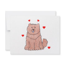 Chow Chow Red Valentine Ears invitations by giftsjustforuholiday Chow Chow Red Valentine Ears invitations