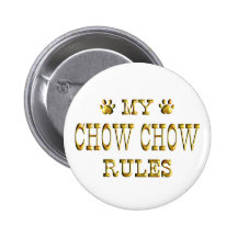 Chow Chow Rules Gold Pin