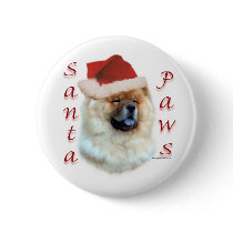 Chow Chow Santa Paws - Button by GreyWolfCreation Chow Chow Santa Paws - Button