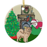 Chow Chow Santas Gift Christmas Ornaments