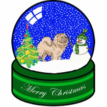 chow chow snow globe photo sculptures