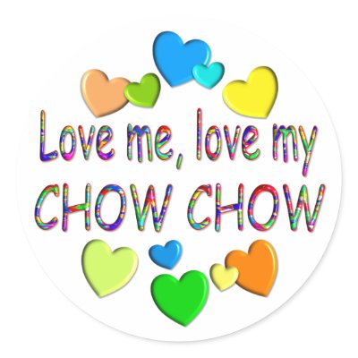 CHOW CHOW ROUND STICKERS by TLArnold4