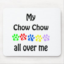 Chow Chow Walks Design mousepads