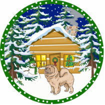 Chow Chow winter photo sculptures