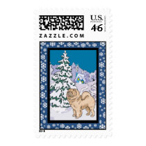 Chow Chow winter postage