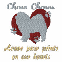 Chow Chows Leave Paw Prints Embroidered Shirt embroidered shirts