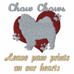 Chow Chows Leave Paw Prints Embroidered Shirt