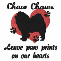 Chow Chows Leave Paw Prints Embroidered Shirt embroidered shirts