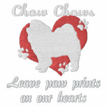 Chow Chows Leave Paw Prints Embroidered Shirt embroidered shirts