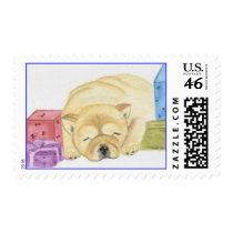 Chow puppy dream stamp
