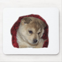Chow Puppy in Red Scarf Mouse Pads