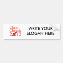 CHRIS CHRISTIE 2012 (REPUBL BUMPER STICKER