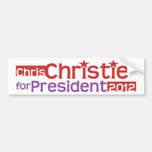 Chris Christie for President 2012 Bumper Stickers