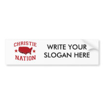 CHRIS CHRISTIE NATION BUMPER STICKER