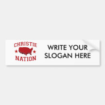 CHRIS CHRISTIE NATION BUMPER STICKER