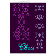 Chris Designer Name VIII Card card