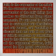 Chris Hitchens Surrender of Reason (Reds) Poster