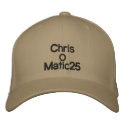 Chris, O, Matic25 embroidered hats