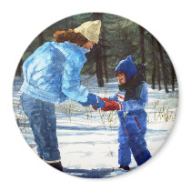 Chris & Sean in the snow magnets by StephenBoyle Chris & Sean in the snow magnets